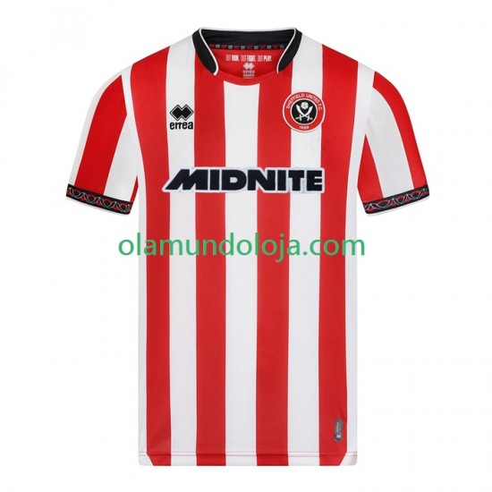 Camisola Sheffield United Homem Equipamento Primeiro 2025-2026 Manga Curta
